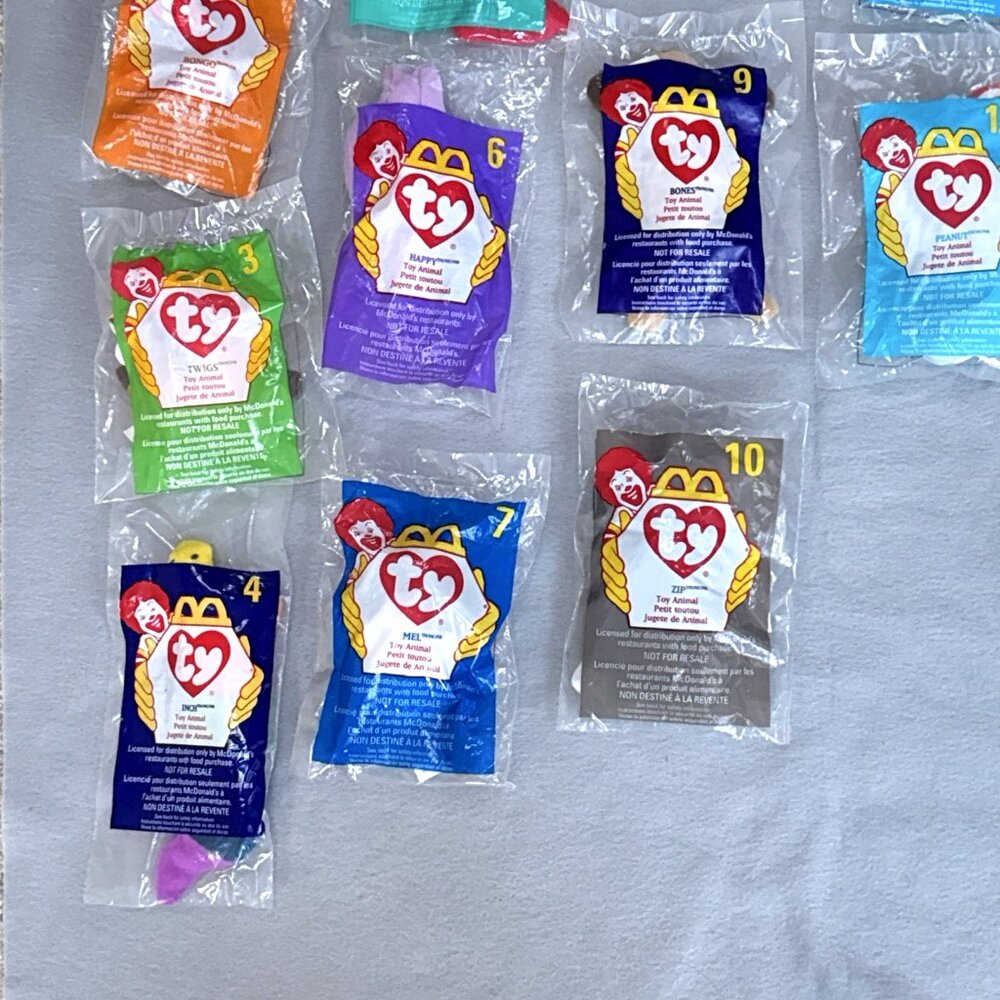 McDonalds Ty Teenie Beanie Babies 1998 1999 Lot Of 24 Complete Sets Plush Favors - Picture 3 of 16